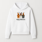 Happy Halloween Dental Art Print - Cute Candy Corn Teeth with Witch Hats - Halloween Decor for Kids' Rooms or Parties - Hoodie 1758250118714.jpg