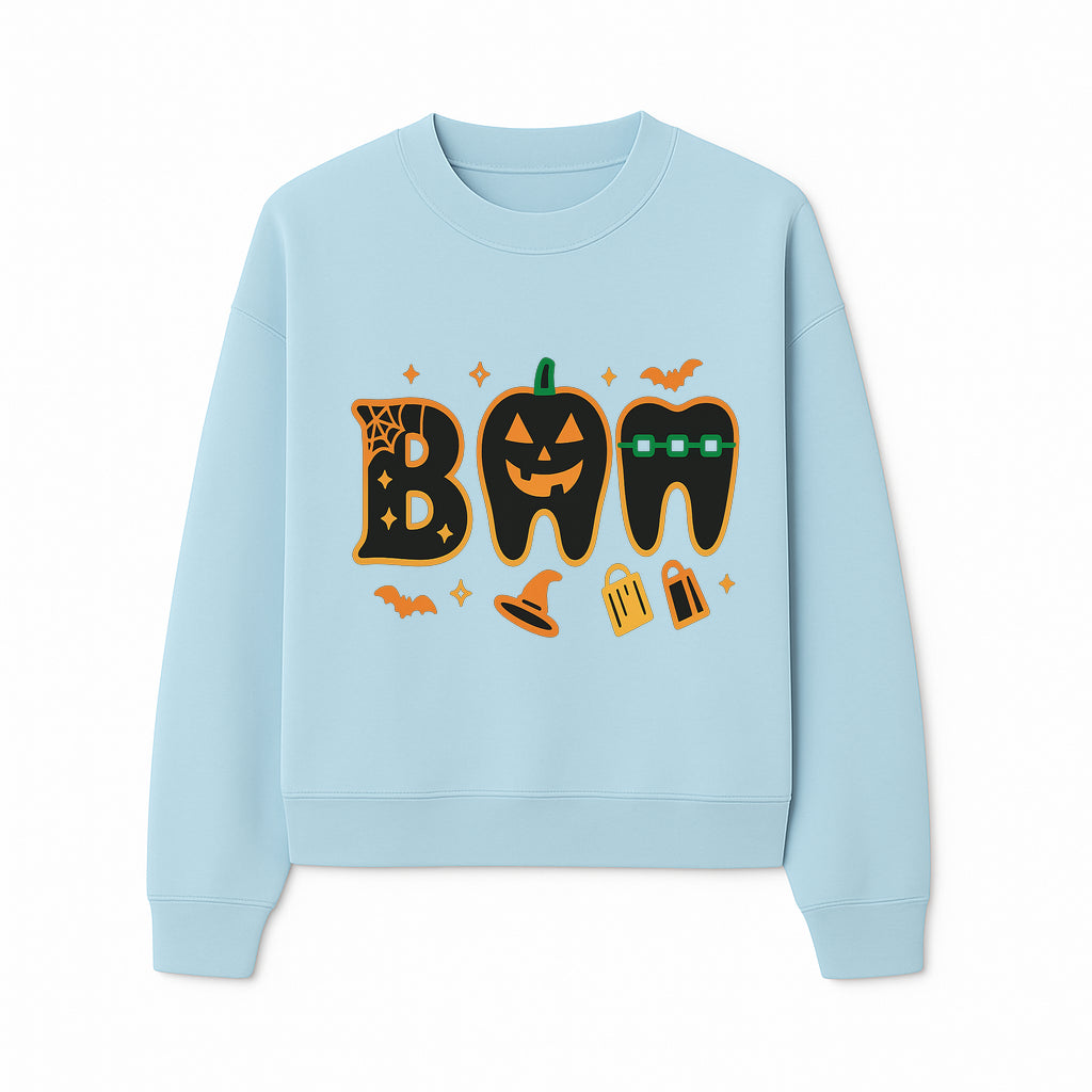 Halloween Themed BAM Decor with Pumpkin, Tooth, and Spooky Icons - Perfect for Parties and Festive Decorations - Sweatshirt 1758250119101.jpg