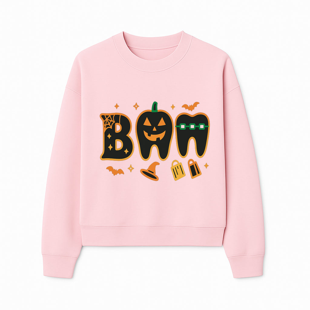 Halloween Themed BAM Decor with Pumpkin, Tooth, and Spooky Icons - Perfect for Parties and Festive Decorations - Sweatshirt 1758250119246.jpg