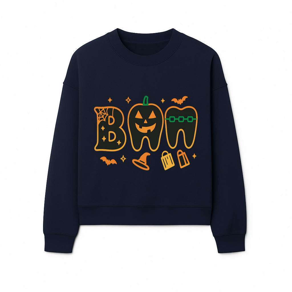 Halloween Themed BAM Decor with Pumpkin, Tooth, and Spooky Icons - Perfect for Parties and Festive Decorations - Sweatshirt 1758250119540.jpg