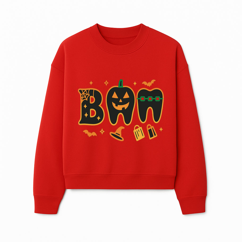 Halloween Themed BAM Decor with Pumpkin, Tooth, and Spooky Icons - Perfect for Parties and Festive Decorations - Sweatshirt 1758250119689.jpg