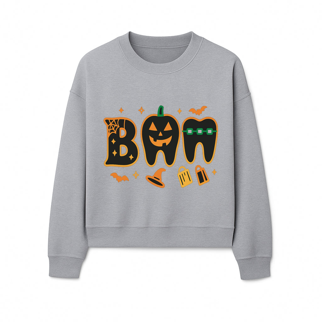 Halloween Themed BAM Decor with Pumpkin, Tooth, and Spooky Icons - Perfect for Parties and Festive Decorations - Sweatshirt 1758250119883.jpg