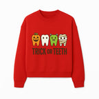 Cute Halloween Trick or Teeth Shirt with Pumpkin & Tooth Characters, Fun Kids' Costume Tee for Spooky Season - Sweatshirt 1758250120209.jpg