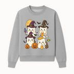 Cute Halloween Ghost Stickers Set - Adorable Spooky Characters with Pumpkins, Candy, and Witch Hats for Kids' Decorations and Crafts - Sweatshirt 1758250120318.jpg