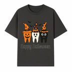 Happy Halloween Dental Art Print - Cute Candy Corn Teeth with Witch Hats - Halloween Decor for Kids' Rooms or Parties - T-shirt 1758250120562.jpg