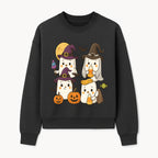 Cute Halloween Ghost Stickers Set - Adorable Spooky Characters with Pumpkins, Candy, and Witch Hats for Kids' Decorations and Crafts - Sweatshirt 1758250120615.jpg
