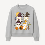 Cute Halloween Ghost Stickers Set - Adorable Spooky Characters with Pumpkins, Candy, and Witch Hats for Kids' Decorations and Crafts - Sweatshirt 1758250120973.jpg