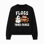 Halloween Ghost Dental Care T-Shirt - Floss Your Fangs Funny Costume Tee for Kids and Adults - Sweatshirt 1758250120979.jpg