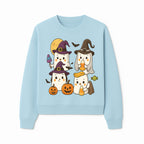 Cute Halloween Ghost Stickers Set - Adorable Spooky Characters with Pumpkins, Candy, and Witch Hats for Kids' Decorations and Crafts - Sweatshirt 1758250121161.jpg