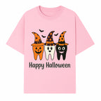 Happy Halloween Dental Art Print - Cute Candy Corn Teeth with Witch Hats - Halloween Decor for Kids' Rooms or Parties - T-shirt 1758250121164.jpg