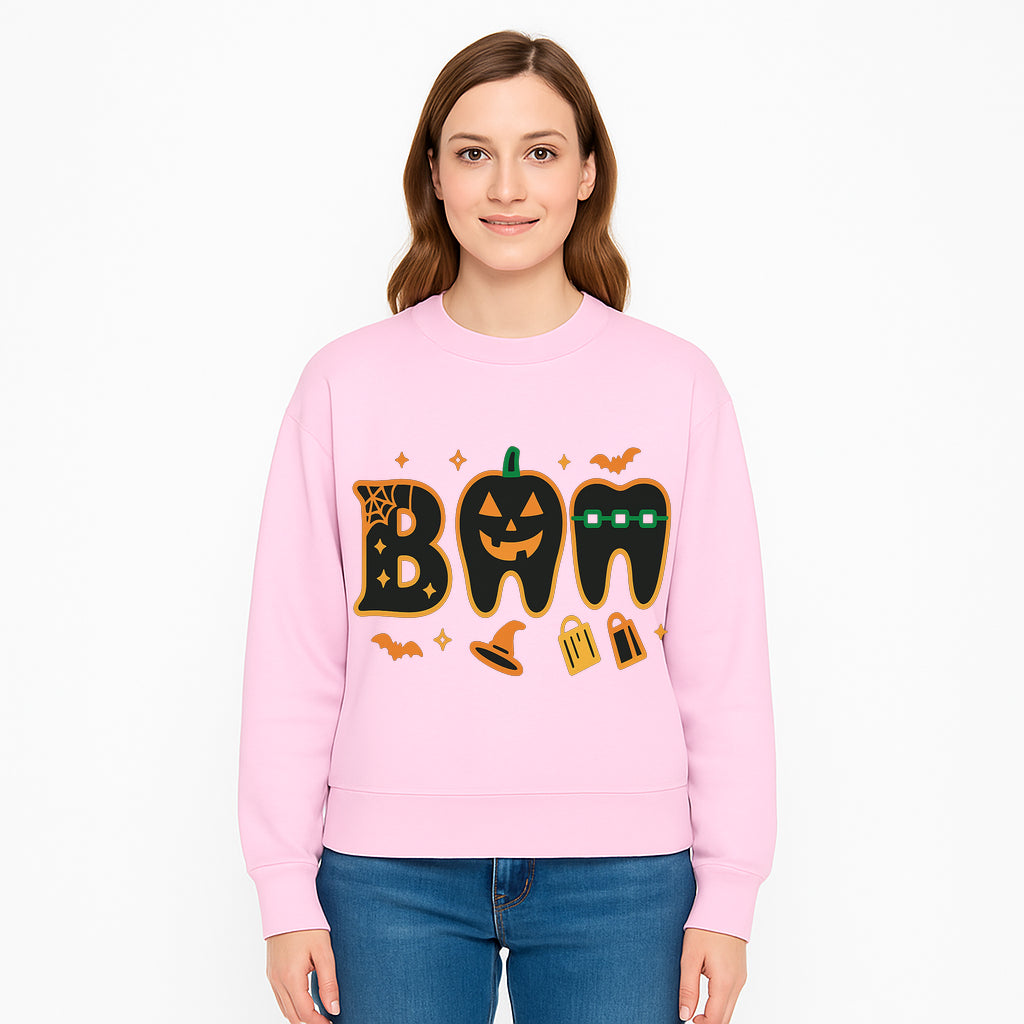 Halloween Themed BAM Decor with Pumpkin, Tooth, and Spooky Icons - Perfect for Parties and Festive Decorations - Sweatshirt 1758250121309.jpg