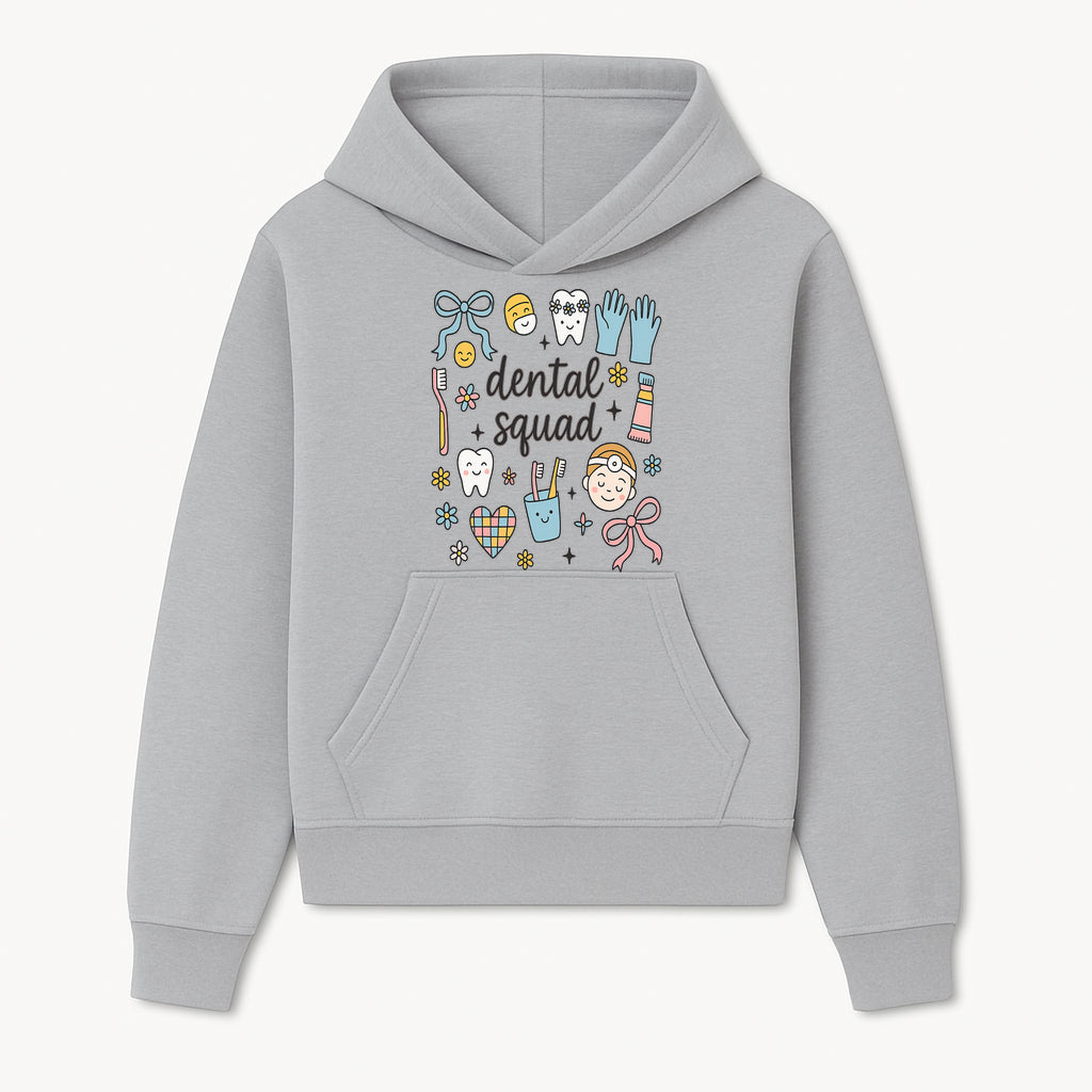 Dental Squad Cute Tooth-Themed Art Print, Kids Dentistry Decor, Fun Dental Hygiene Illustrations, Children's Room Wall Art - Hoodie 1758250121828.jpg