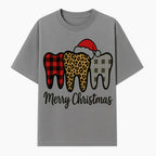 Merry Christmas Tooth Decor, Cute Dental Holiday Art, Christmas Plaid Teeth Design, Festive Dental Gifts for Dentists and Hygienists - T-shirt 1758250122058.jpg