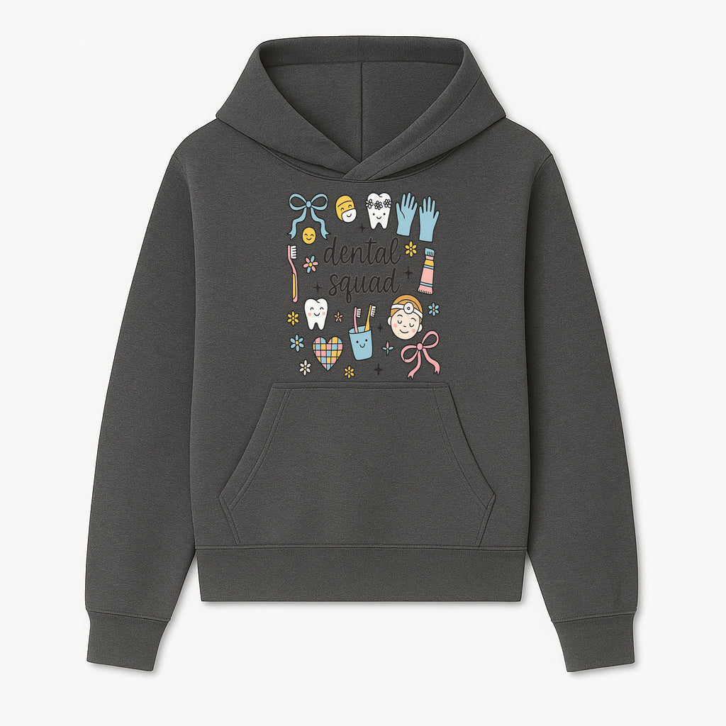 Dental Squad Cute Tooth-Themed Art Print, Kids Dentistry Decor, Fun Dental Hygiene Illustrations, Children's Room Wall Art - Hoodie 1758250122116.jpg