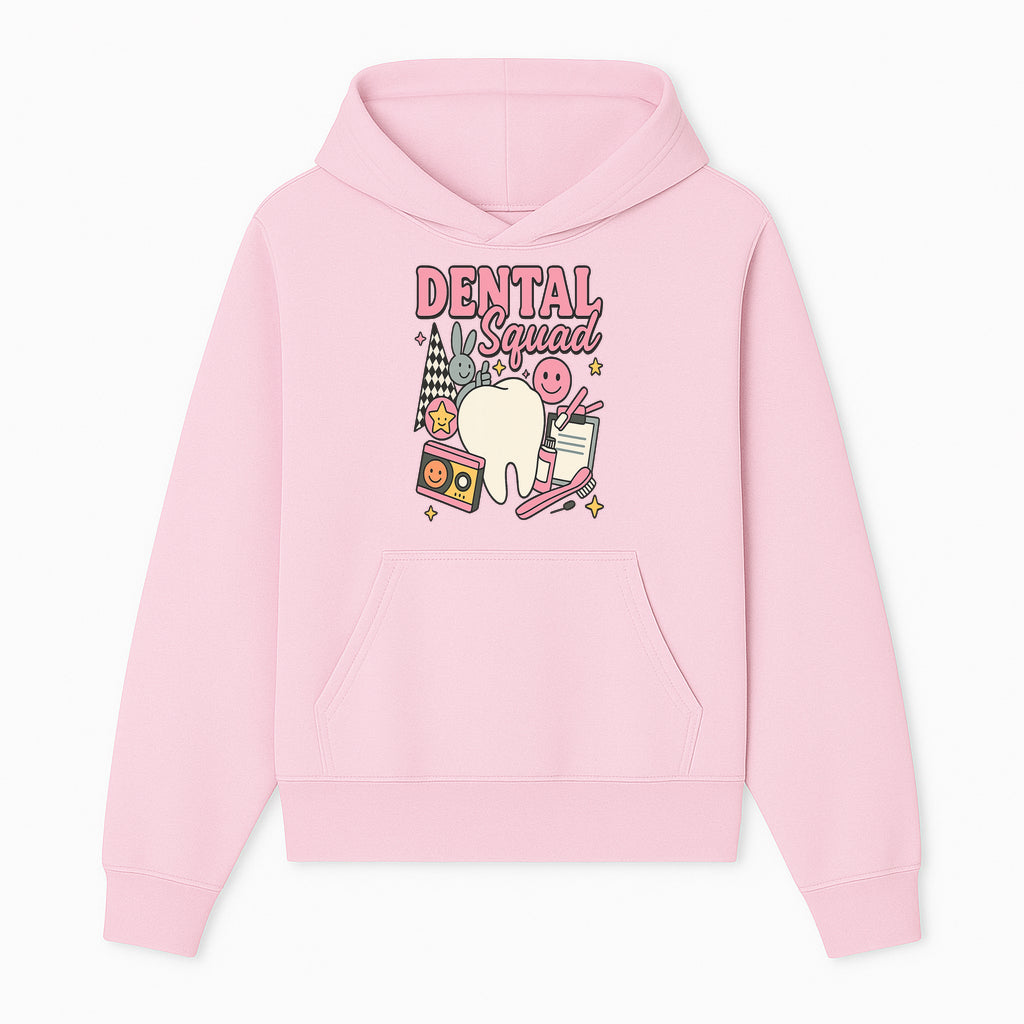 Dental Squad Fun Graphic Tee - Cute Tooth, Bunny, Smiley Faces, Kids' Dental Awareness Shirt, Tooth Fairy Theme - Hoodie 1758250122189.jpg