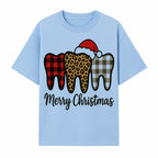 Merry Christmas Tooth Decor, Cute Dental Holiday Art, Christmas Plaid Teeth Design, Festive Dental Gifts for Dentists and Hygienists - T-shirt 1758250122200.jpg