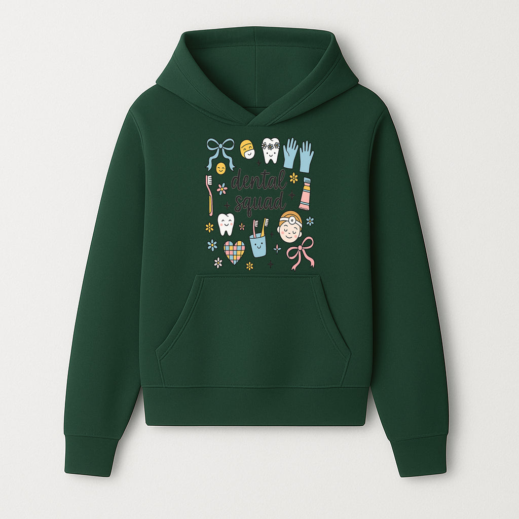 Dental Squad Cute Tooth-Themed Art Print, Kids Dentistry Decor, Fun Dental Hygiene Illustrations, Children's Room Wall Art - Hoodie 1758250122266.jpg