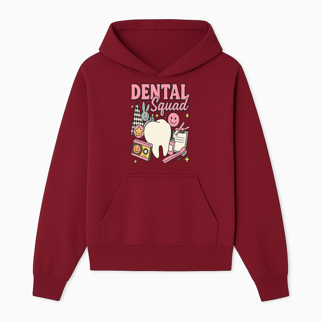 Dental Squad Fun Graphic Tee - Cute Tooth, Bunny, Smiley Faces, Kids' Dental Awareness Shirt, Tooth Fairy Theme - Hoodie 1758250122316.jpg