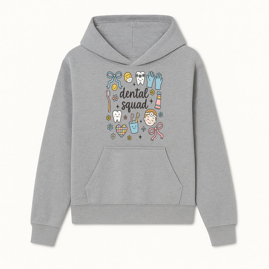 Dental Squad Cute Tooth-Themed Art Print, Kids Dentistry Decor, Fun Dental Hygiene Illustrations, Children's Room Wall Art - Hoodie 1758250122437.jpg