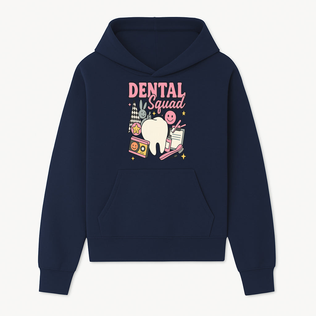 Dental Squad Fun Graphic Tee - Cute Tooth, Bunny, Smiley Faces, Kids' Dental Awareness Shirt, Tooth Fairy Theme - Hoodie 1758250122447.jpg
