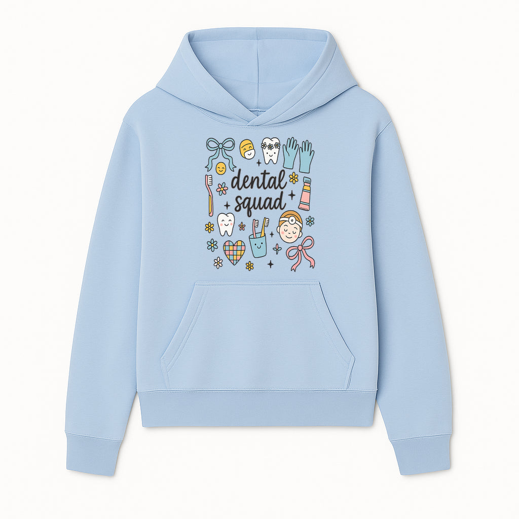 Dental Squad Cute Tooth-Themed Art Print, Kids Dentistry Decor, Fun Dental Hygiene Illustrations, Children's Room Wall Art - Hoodie 1758250122599.jpg