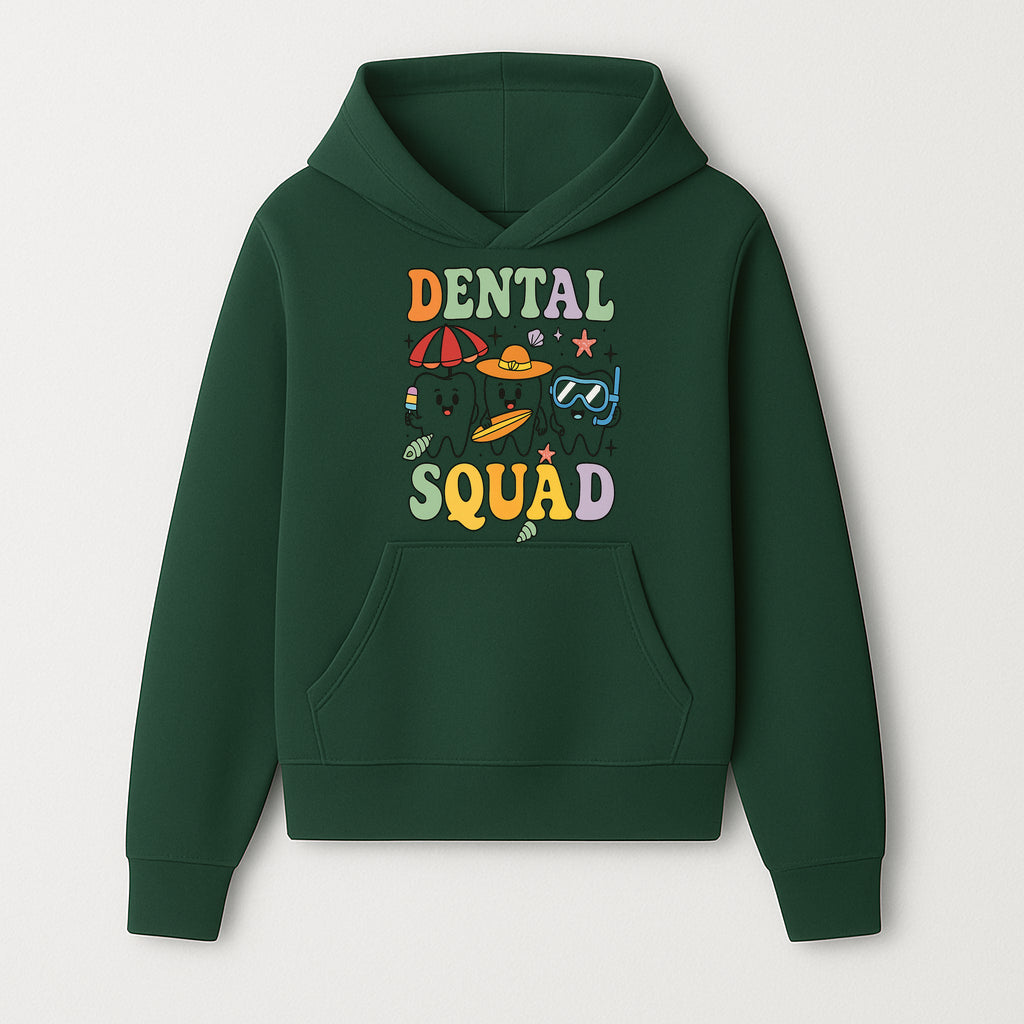 Dental Squad Beach Party T-Shirt, Cute Tooth Characters, Summer Fun, Kids Graphic Tee, Funny Dental Humor, Cartoon Design - Hoodie 1758250123008.jpg