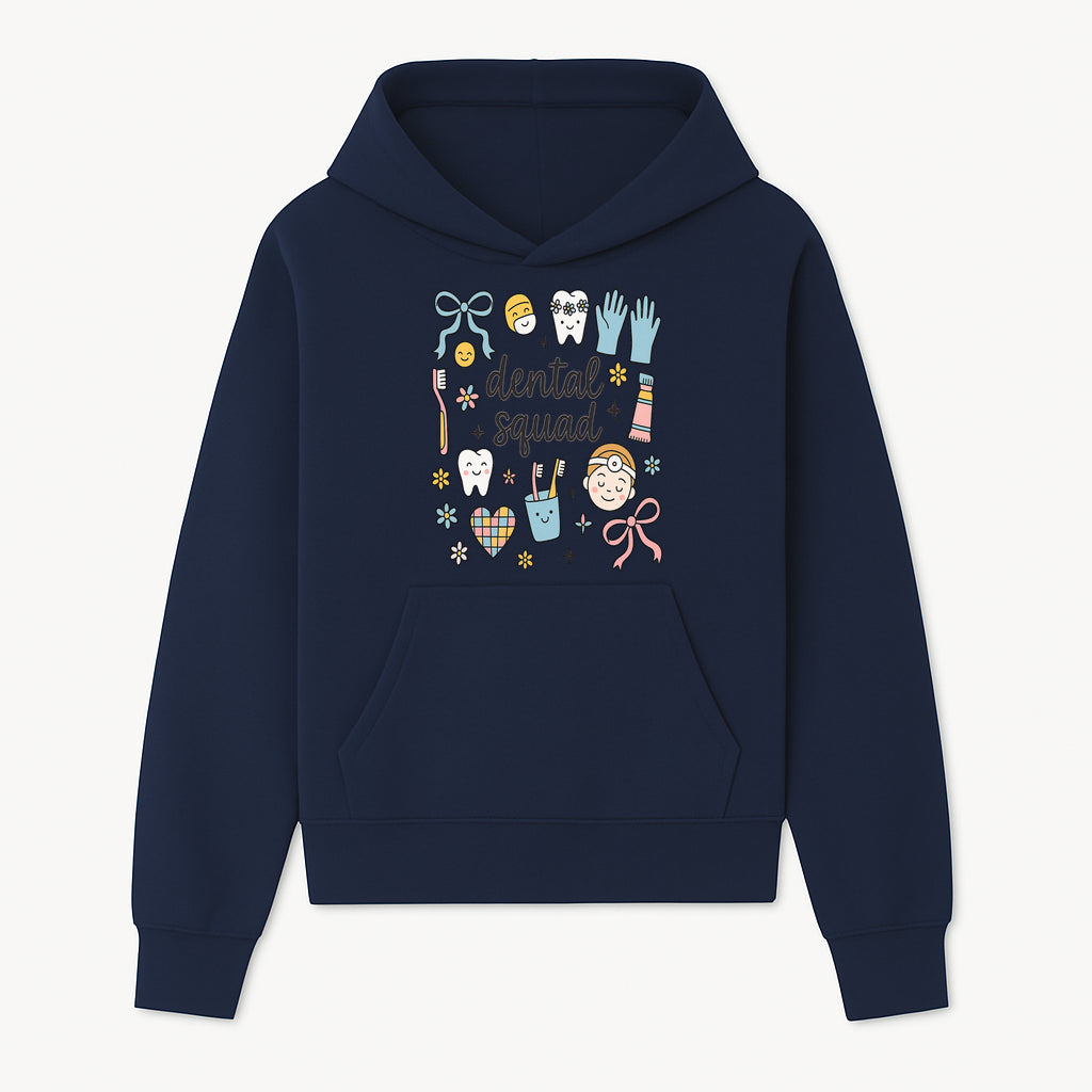 Dental Squad Cute Tooth-Themed Art Print, Kids Dentistry Decor, Fun Dental Hygiene Illustrations, Children's Room Wall Art - Hoodie 1758250123140.jpg