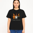 Happy Halloween Dental Art Print - Cute Candy Corn Teeth with Witch Hats - Halloween Decor for Kids' Rooms or Parties - T-shirt 1758250123158.jpg