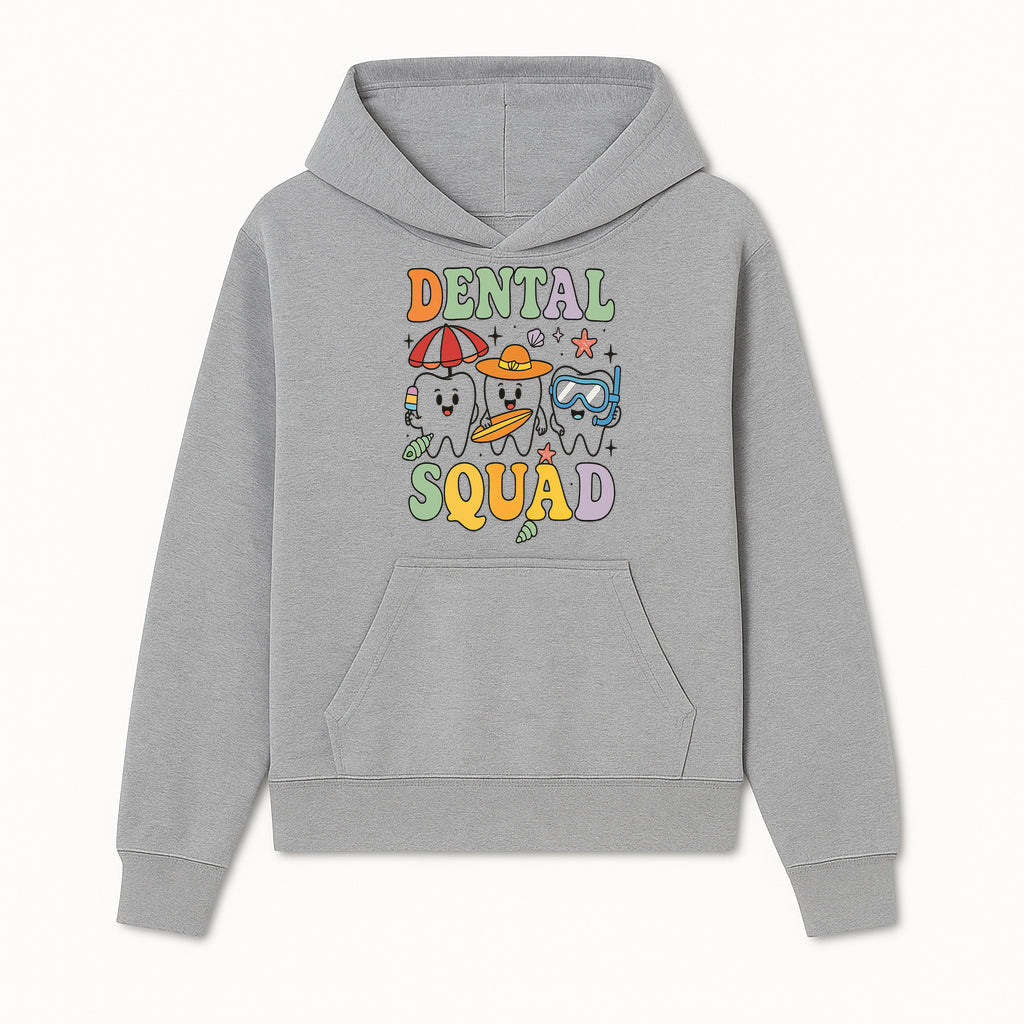 Dental Squad Beach Party T-Shirt, Cute Tooth Characters, Summer Fun, Kids Graphic Tee, Funny Dental Humor, Cartoon Design - Hoodie 1758250123159.jpg