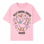 Silly Dental Goose Graphic Tee for Kids - Cute Toothbrush & Teeth Design, Fun Animal Apparel for Children's Dental Hygiene Awareness - T-shirt 1758250123274.jpg