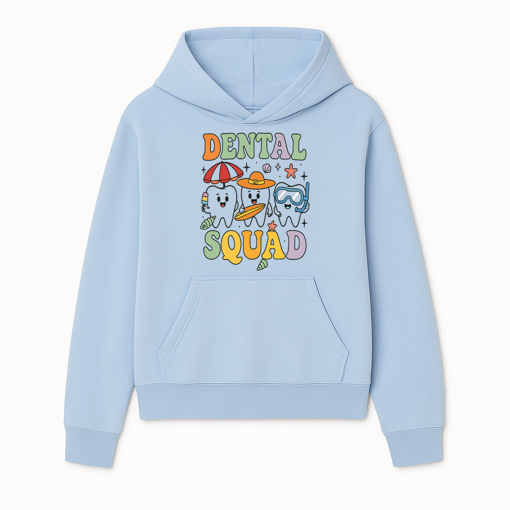 Dental Squad Beach Party T-Shirt, Cute Tooth Characters, Summer Fun, Kids Graphic Tee, Funny Dental Humor, Cartoon Design - Hoodie 1758250123297.jpg