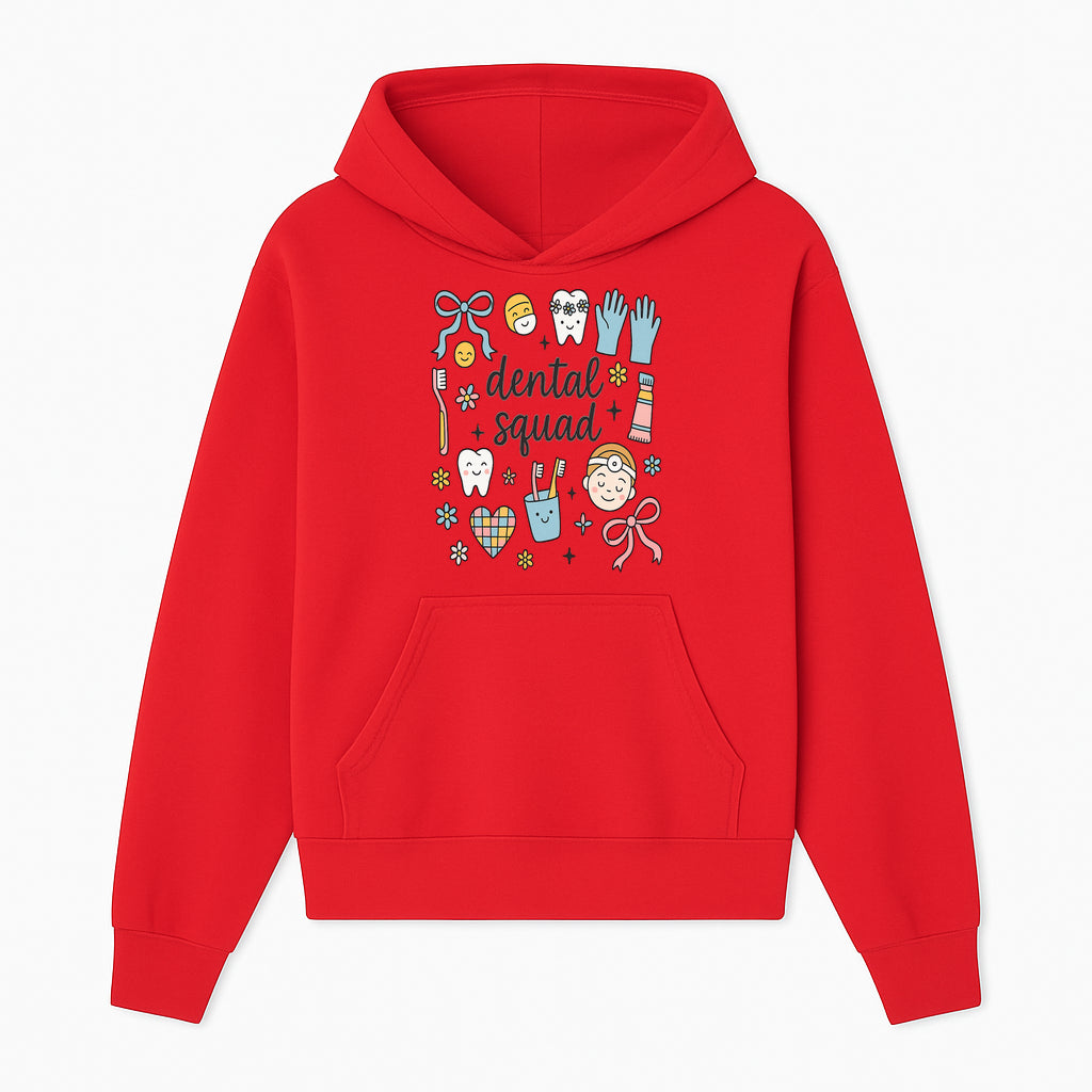 Dental Squad Cute Tooth-Themed Art Print, Kids Dentistry Decor, Fun Dental Hygiene Illustrations, Children's Room Wall Art - Hoodie 1758250123297.jpg