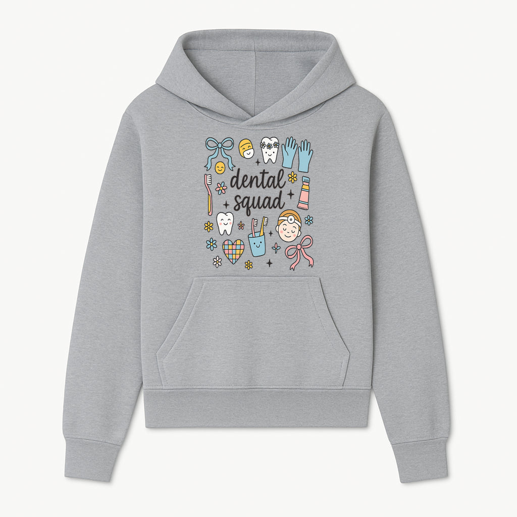 Dental Squad Cute Tooth-Themed Art Print, Kids Dentistry Decor, Fun Dental Hygiene Illustrations, Children's Room Wall Art - Hoodie 1758250123429.jpg
