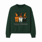 Happy Halloween Dental Art Print - Cute Candy Corn Teeth with Witch Hats - Halloween Decor for Kids' Rooms or Parties - Sweatshirt 1758250123766.jpg