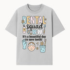 Dental Squad Fun Art Print - Cute Tooth & Dentist Design, Positive Dental Hygiene Quote for Kids' Room or Office Decor - T-shirt 1758250123798.jpg