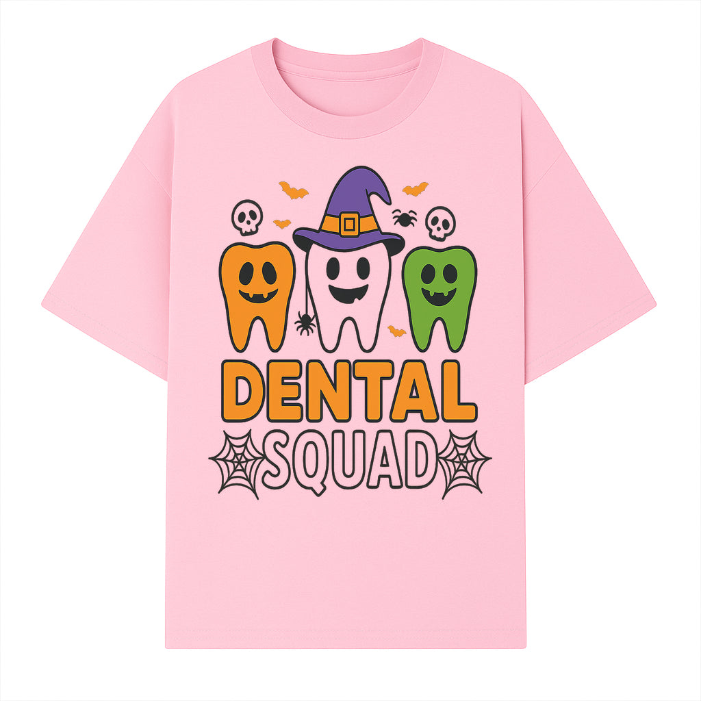 Halloween Dental Squad T-Shirt, Cute Pumpkin Tooth Graphic Tee, Spooky Dentist Apparel for Kids and Adults, Fun Dental Halloween Design - T-shirt 1758250123919.jpg