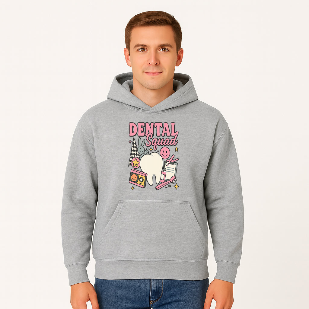 Dental Squad Fun Graphic Tee - Cute Tooth, Bunny, Smiley Faces, Kids' Dental Awareness Shirt, Tooth Fairy Theme - Hoodie 1758250124045.jpg