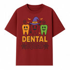 Halloween Dental Squad T-Shirt, Cute Pumpkin Tooth Graphic Tee, Spooky Dentist Apparel for Kids and Adults, Fun Dental Halloween Design - T-shirt 1758250124084.jpg
