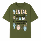 Dental Squad Fun Art Print - Cute Tooth & Dentist Design, Positive Dental Hygiene Quote for Kids' Room or Office Decor - T-shirt 1758250124330.jpg
