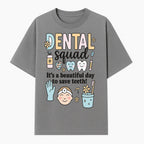 Dental Squad Fun Art Print - Cute Tooth & Dentist Design, Positive Dental Hygiene Quote for Kids' Room or Office Decor - T-shirt 1758250124473.jpg
