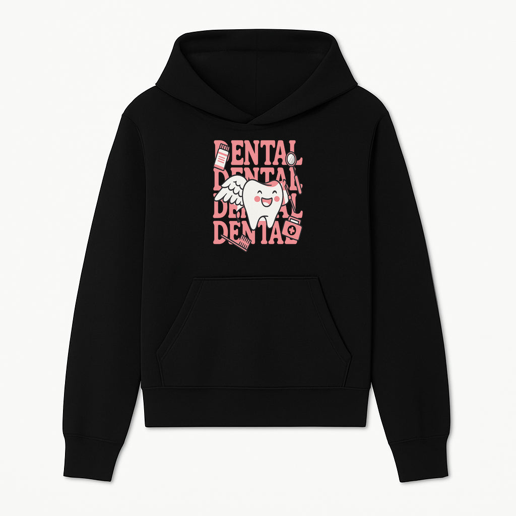 Cute Dental Tooth with Wings Graphic - Dental Care Humor, Teeth Theme, Dental Hygiene Illustration, Kids Dental Gifts - Hoodie 1758250124695.jpg