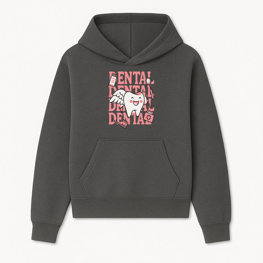 Cute Dental Tooth with Wings Graphic - Dental Care Humor, Teeth Theme, Dental Hygiene Illustration, Kids Dental Gifts - Hoodie 1758250124822.jpg