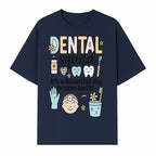Dental Squad Fun Art Print - Cute Tooth & Dentist Design, Positive Dental Hygiene Quote for Kids' Room or Office Decor - T-shirt 1758250125082.jpg