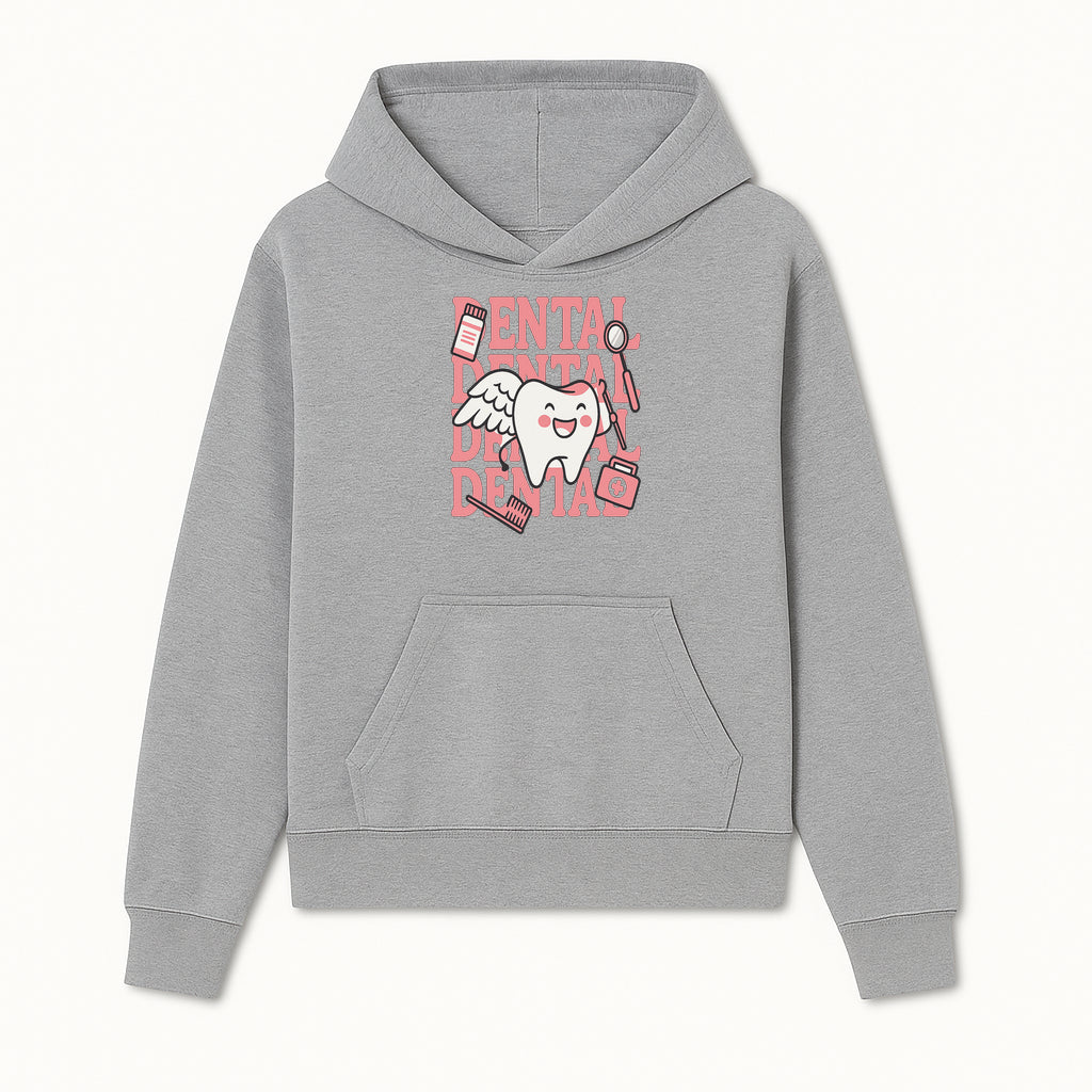 Cute Dental Tooth with Wings Graphic - Dental Care Humor, Teeth Theme, Dental Hygiene Illustration, Kids Dental Gifts - Hoodie 1758250125119.jpg