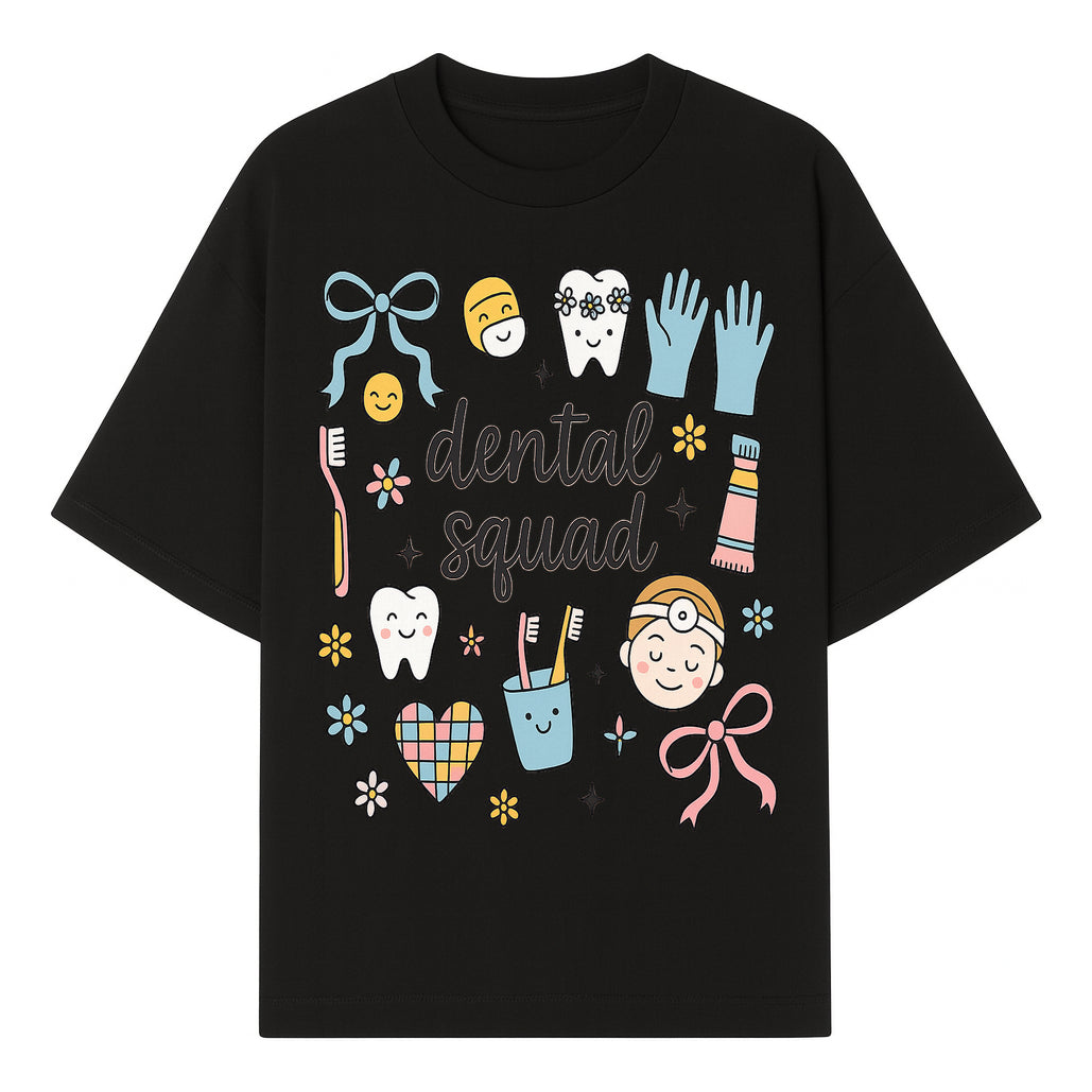 Dental Squad Cute Tooth-Themed Art Print, Kids Dentistry Decor, Fun Dental Hygiene Illustrations, Children's Room Wall Art - T-shirt 1758250125174.jpg
