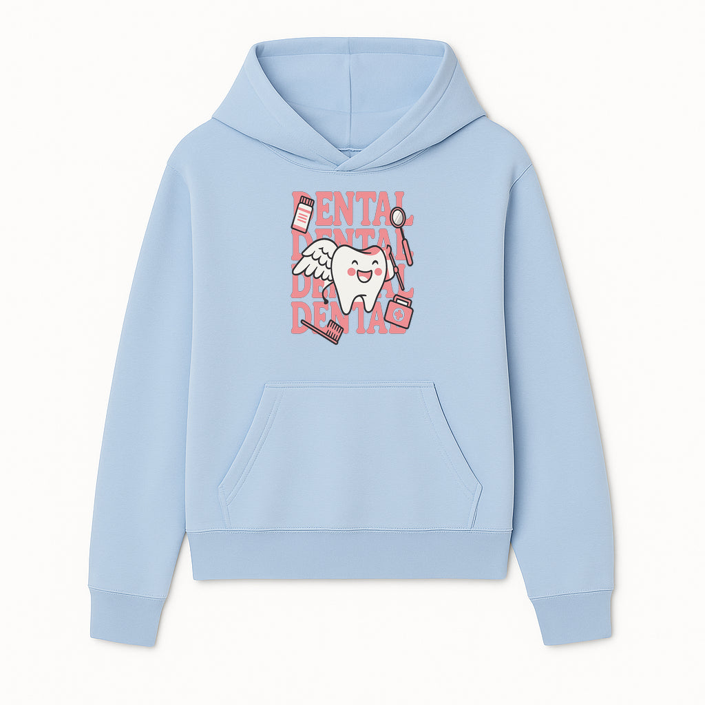 Cute Dental Tooth with Wings Graphic - Dental Care Humor, Teeth Theme, Dental Hygiene Illustration, Kids Dental Gifts - Hoodie 1758250125256.jpg