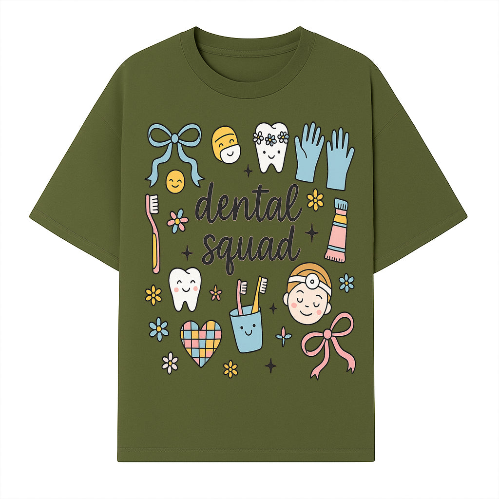 Dental Squad Cute Tooth-Themed Art Print, Kids Dentistry Decor, Fun Dental Hygiene Illustrations, Children's Room Wall Art - T-shirt 1758250125452.jpg