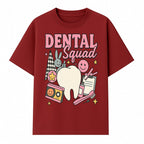 Dental Squad Fun Graphic Tee - Cute Tooth, Bunny, Smiley Faces, Kids' Dental Awareness Shirt, Tooth Fairy Theme - T-shirt 1758250125507.jpg