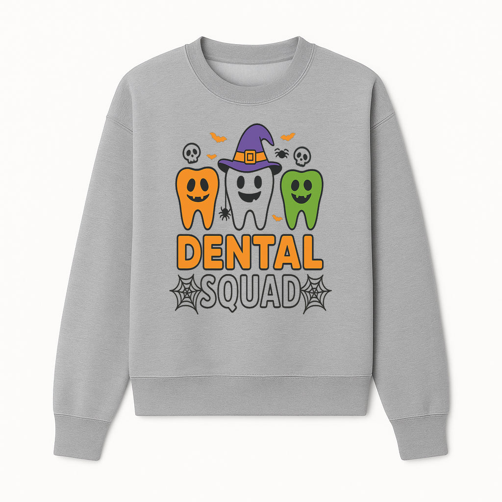 Halloween Dental Squad T-Shirt, Cute Pumpkin Tooth Graphic Tee, Spooky Dentist Apparel for Kids and Adults, Fun Dental Halloween Design - Sweatshirt 1758250126081.jpg