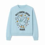 Silly Dental Goose Graphic Tee for Kids - Cute Toothbrush & Teeth Design, Fun Animal Apparel for Children's Dental Hygiene Awareness - Sweatshirt 1758250126140.jpg
